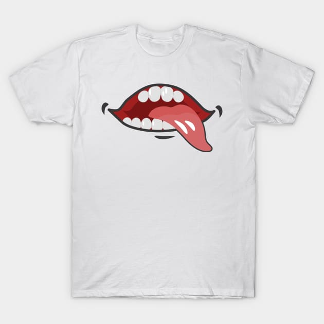 Mouth with Pointy Tongue T-Shirt by jutulen
